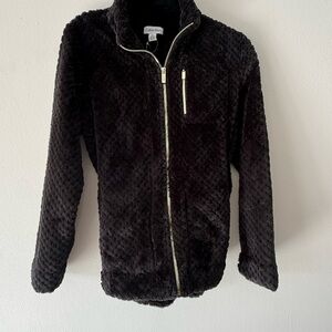 Calvin Klein Textured Black Zip Jacket